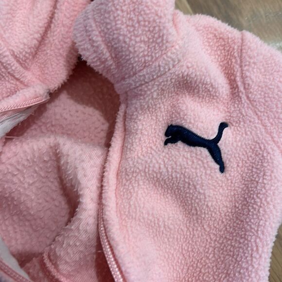 Puma pink fleece jacket 0-3M - Picture 2 of 3